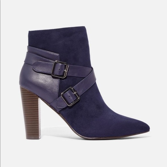Navy JustFab ankle boots - Picture 4 of 7